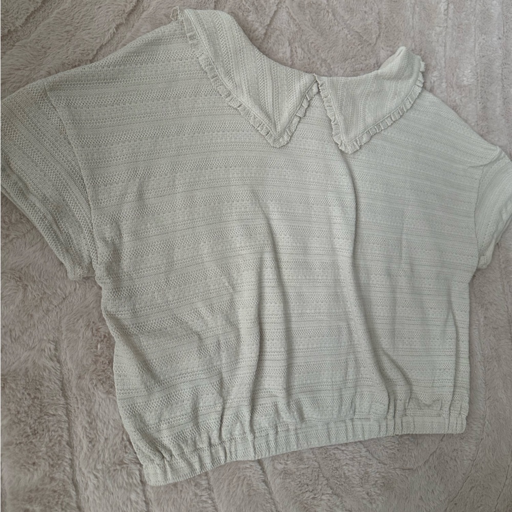 Madewell Ruffle-Collared Crop Top - Picture 11 of 13